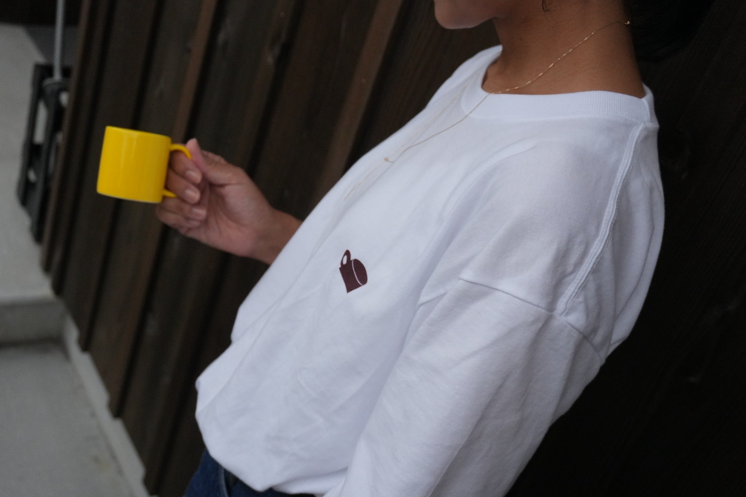renagcoffee Original Tシャツ -虎とカップのゆるっとtee【フリーサイズ、男女兼用】